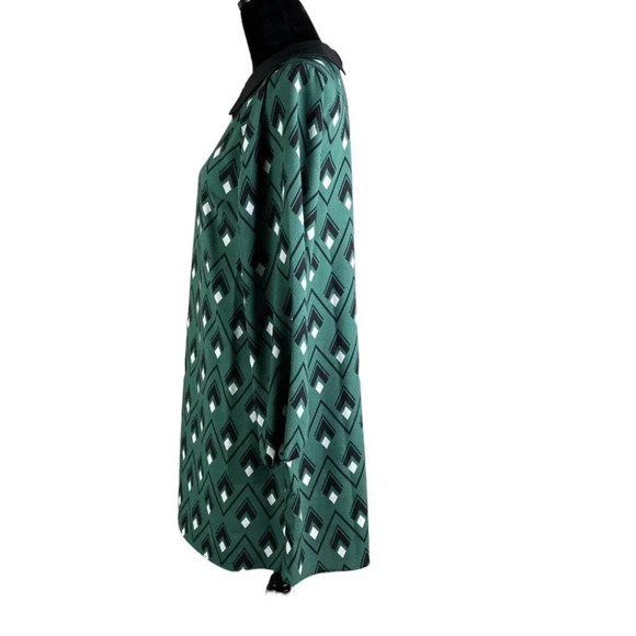 🏷️5/$25 modcloth Green Shift Dress “ You Make Loving Fun” Size Small - Picture 4 of 7